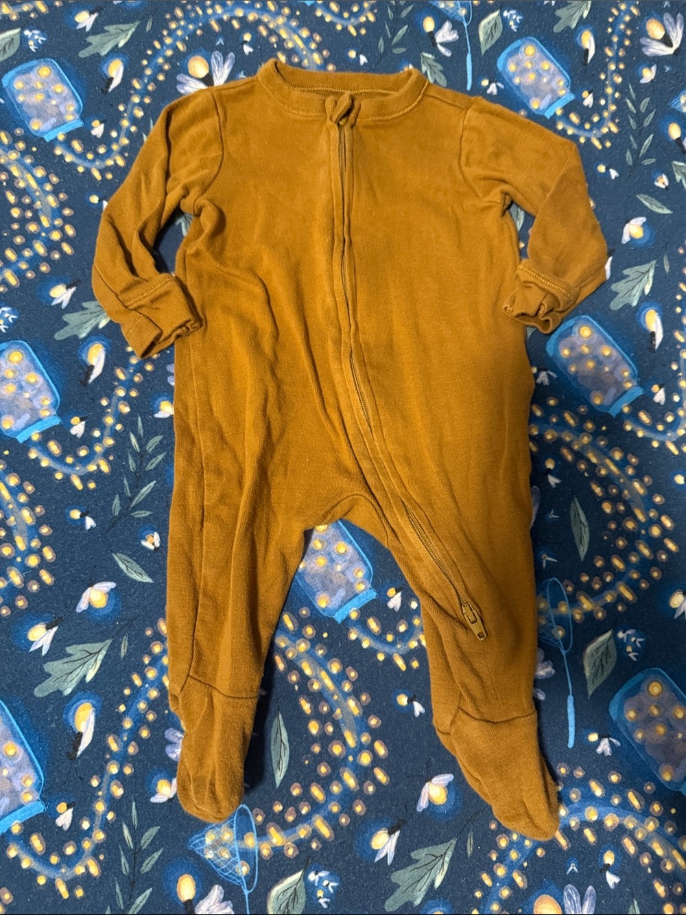 Old Navy Brown Zip Front Footed One-Piece